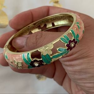 peach colored hinge bangle